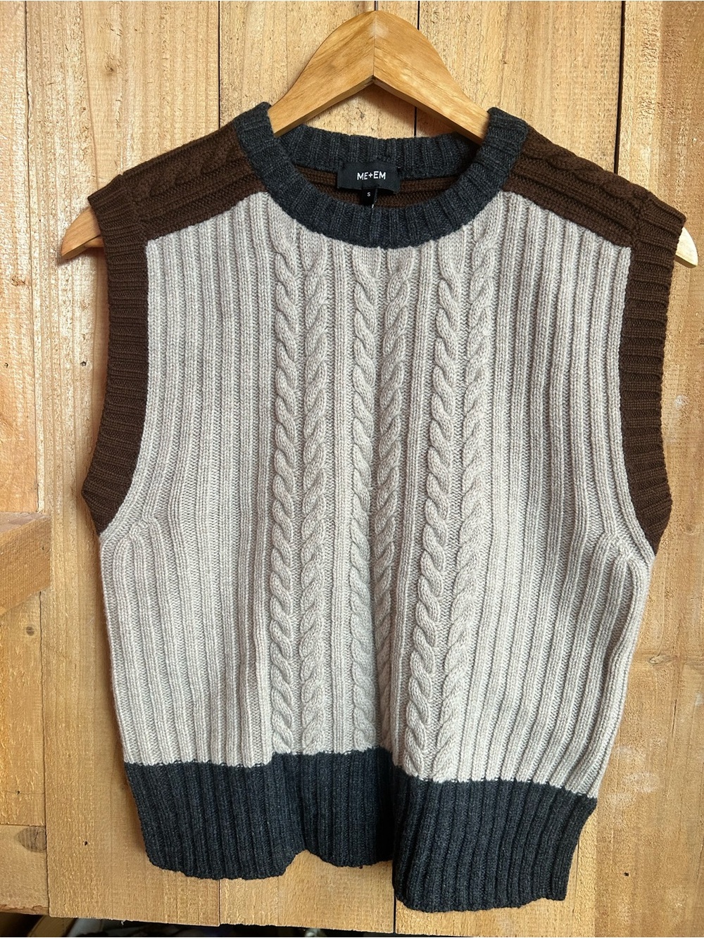 ME+EM Cable Knit Vest